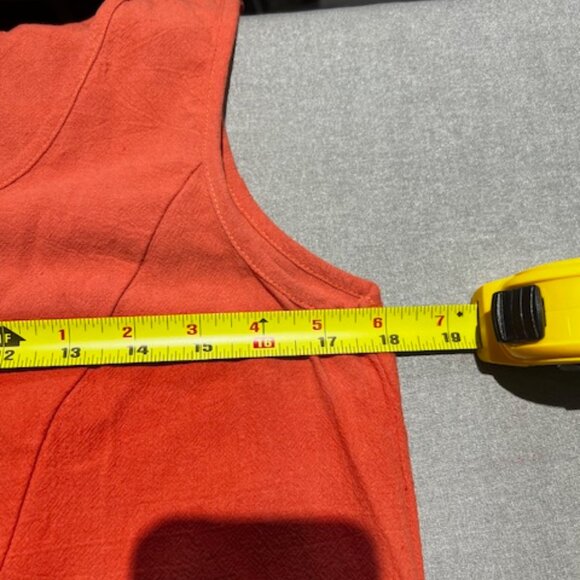 Coral Linen Flowy Dress Discounted Shipping - Picture 6 of 7